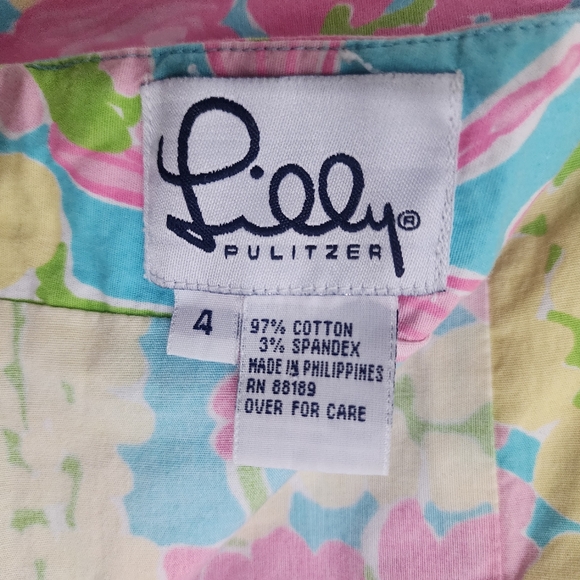 Vintage Lilly Pulitzer Y2K Dragonfly Pink Bow Skort Womens 4 Preppy Classic - Picture 13 of 14